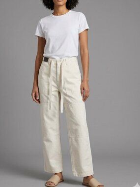 NWT Women's  Banana Republic Herringbone Cotton/Linen Utility Pants Size 32